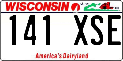 WI license plate 141XSE
