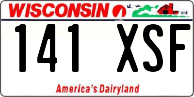 WI license plate 141XSF
