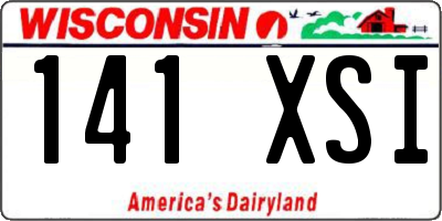 WI license plate 141XSI