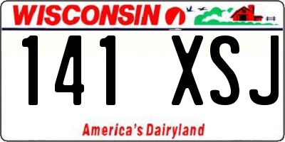WI license plate 141XSJ