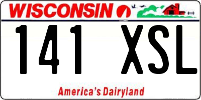 WI license plate 141XSL