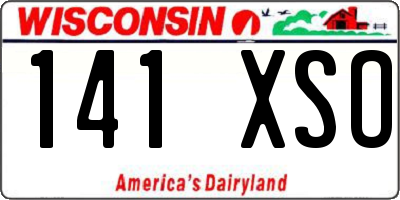 WI license plate 141XSO