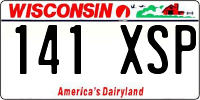 WI license plate 141XSP