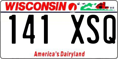 WI license plate 141XSQ