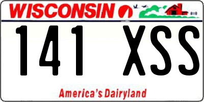 WI license plate 141XSS