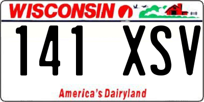 WI license plate 141XSV