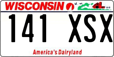 WI license plate 141XSX