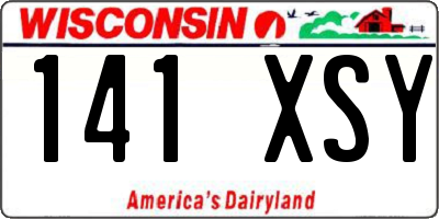 WI license plate 141XSY