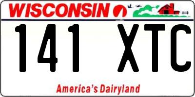 WI license plate 141XTC