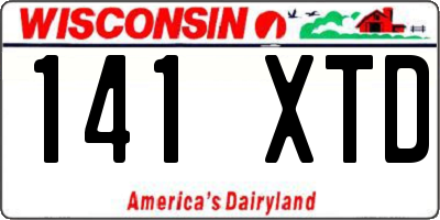 WI license plate 141XTD