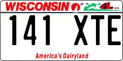 WI license plate 141XTE