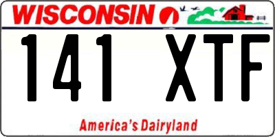 WI license plate 141XTF