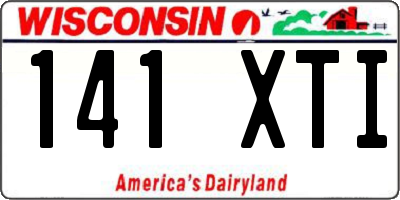WI license plate 141XTI
