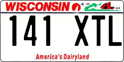 WI license plate 141XTL