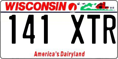 WI license plate 141XTR