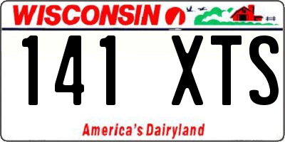WI license plate 141XTS