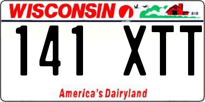WI license plate 141XTT