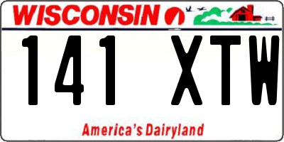WI license plate 141XTW