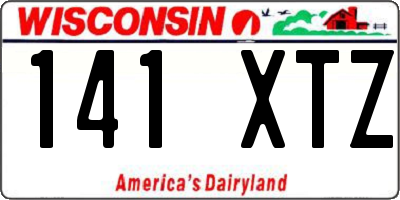 WI license plate 141XTZ
