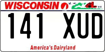 WI license plate 141XUD