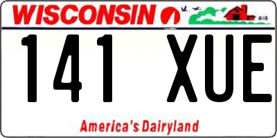 WI license plate 141XUE
