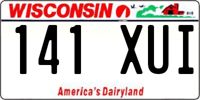 WI license plate 141XUI