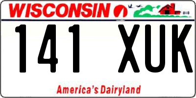 WI license plate 141XUK
