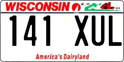 WI license plate 141XUL