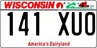 WI license plate 141XUO