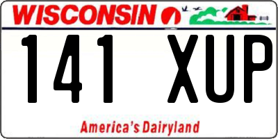WI license plate 141XUP