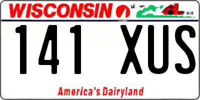 WI license plate 141XUS