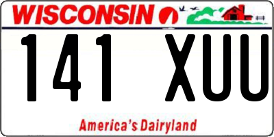 WI license plate 141XUU