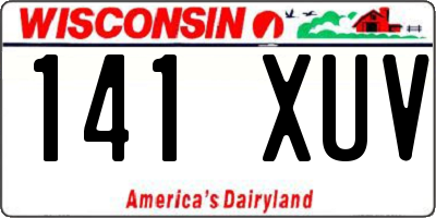 WI license plate 141XUV