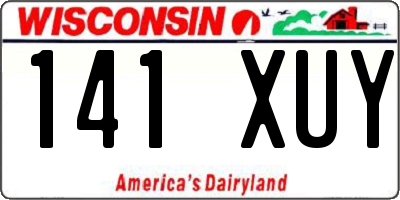 WI license plate 141XUY