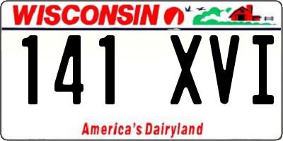 WI license plate 141XVI