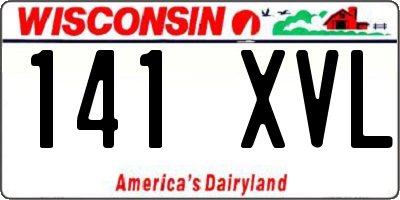 WI license plate 141XVL