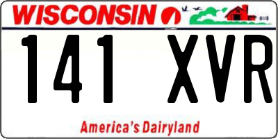WI license plate 141XVR