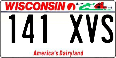 WI license plate 141XVS