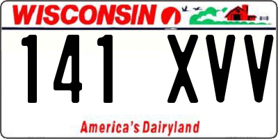 WI license plate 141XVV