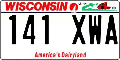 WI license plate 141XWA