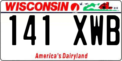 WI license plate 141XWB