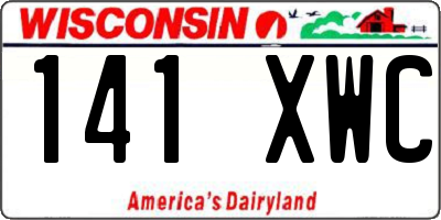 WI license plate 141XWC