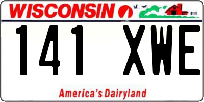 WI license plate 141XWE