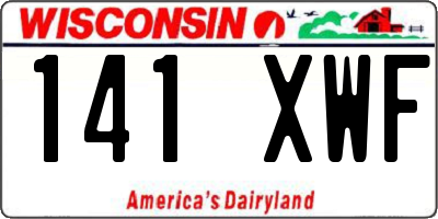 WI license plate 141XWF