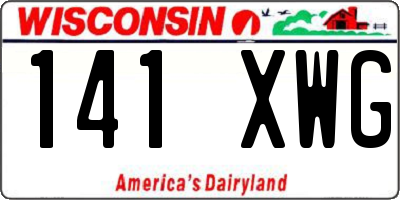 WI license plate 141XWG