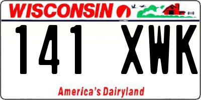 WI license plate 141XWK
