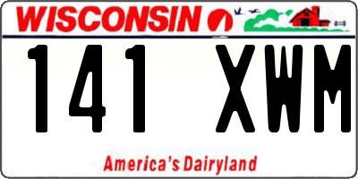 WI license plate 141XWM