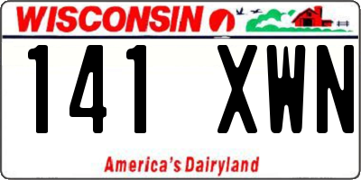 WI license plate 141XWN