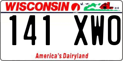 WI license plate 141XWO