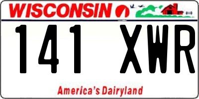 WI license plate 141XWR